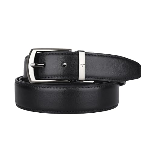 Image of URBAN FOREST Grayson Black Formal Leather Belt for Men