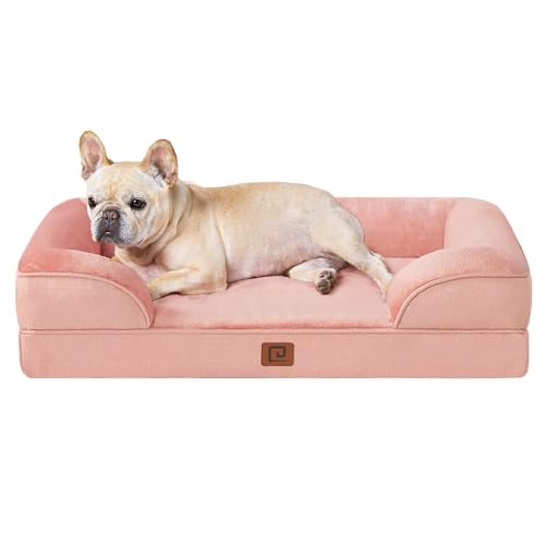 {Camas Perros Medianos Rosa Accesorios para Perros EHEYCIGA Cama Perros Medianos 76x51x16 cm, Ortopedica Cama para Perros Pequeños Impermeable con Espuma Viscoelástica,...