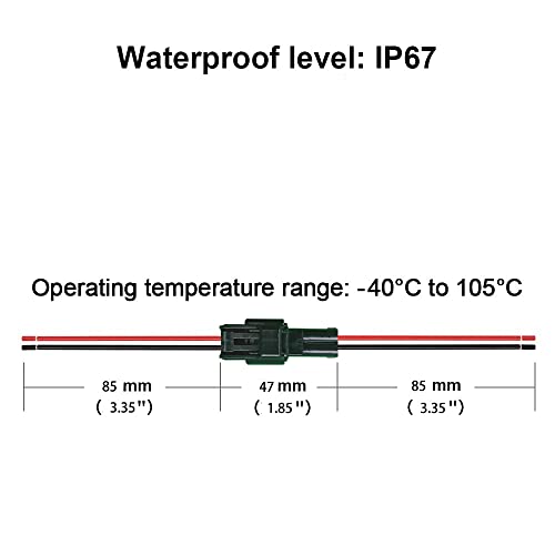 ZHOFONET German 2 Pin DT Connector Plug, 2 Way Waterproof DTP Electrical Connector - Image 3