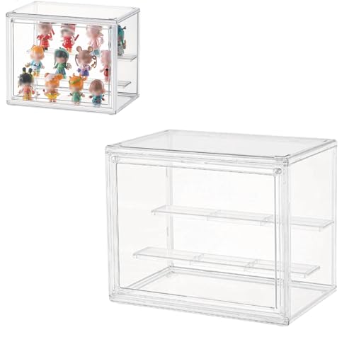 フィギュアケース 棚 透明ディスプレイケース フィギュア コレクションケース 取り外し可能な仕切り 卓上 大容量 収納ボックス 収納ボックス おもちゃディスプレイボックス 透明 フィギュア展示 陳列ケース ディスプレイフレーム 化粧品 防塵 (B)