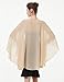 BEAUTELICATE - Chal largo de gasa, 25 colores Beige champán talla única