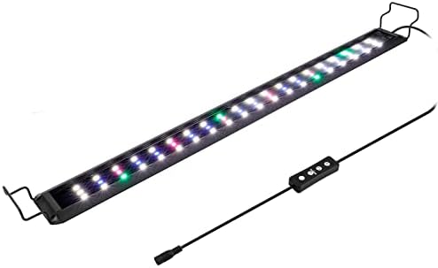 hygger Aquarium Light,Full Spectrum Fish Tank Light with Monitor, 23W RGB LED Aquarium Light for Freshwater Tank with 10 Levels of Brightness,Adjustable Timer,3 Modes for 81-101cm Planted Tank