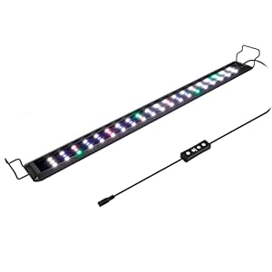 hygger Aquarium Light,Full Spectrum Fish Tank Light with LCD Monitor, 20W RGB LED Aquarium Light for Freshwater Tank with 10 Levels of Brightness,Adjustable Timer,3 Modes for 60-82cm Planted Tank