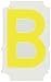 Brady 5060-B, Quik-Align Labels, 2" Height, Yellow, Legend "B" (10 per Package)