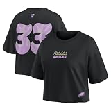 Fanatics Women's Cooper DeJean Black Philadelphia Eagles Fashion Cropped T-Shirt