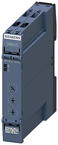 Siemens 3RP25051AW30 Timing Relay, Multifunction, 1 Change-Over Contact, 13 Functions, Timing Range 0.05s to 100h, 12 to 240V AC/DC at 50/60Hz, with LED, Screw Terminal