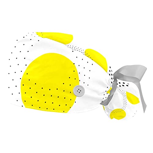 Chapeaux bouffants JDEZ : lot de 2 casquettes de travail ajustables à pois