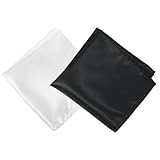 Cobee 2 Stück Einstecktücher für Herren, Weiss Stofftaschentuch Einstecktuch Solide...