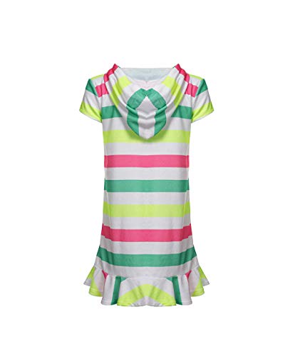 Belloo Girls Short Sleeve Swim Robe Beach Cover Up With Zipper Bathrobe Yellow 6-6X #TOP1