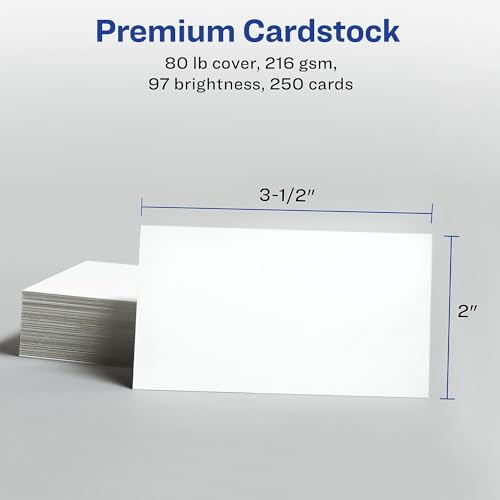 Avery 8371 Business Cards, Inkjet, 2-Inch x3-1/2-Inch, 250/PK, White - Thumbnail 6