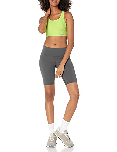 Amazon Essentials Women's Medium Support Racerback Sports Bra With Mesh Back, Neon Lime, X-Small #TOP3