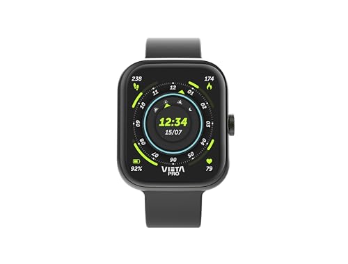 Vieta Pro Reloj Inteligente Hombre Mujer, Pantalla AMOLED de 1,75'' Smartwatch con Llamadas Bluetooth, Batería 7 días, Monitor de Sueño, Impermeable IP67 Smart Watch para iOS y Android | Beat 7 Negro