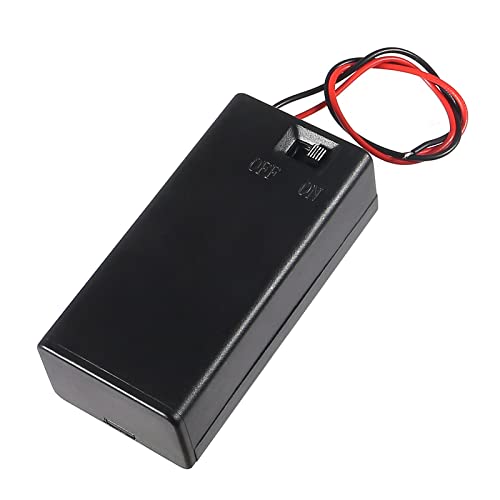 10 Stück 9V Batteriehalter, 9 Volt Batteriehalter mit Schalter, 9V Batteriefach mit Schalter