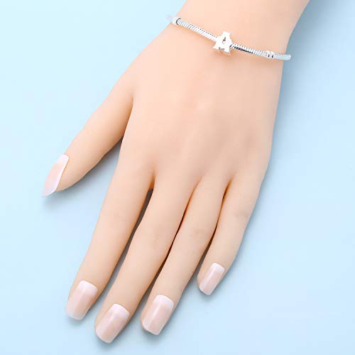 Fits Pandora Bracelet Alphabet Charms Authentic 925 Sterling Silver Letter Initial A-Z Alphabet Beads For Christmas (A) #TOP4