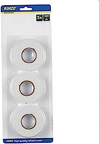 Kinzo 49347 Band doppelt 18 mm, reinweiß, 2 m, 3-teilig