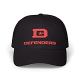DC Defenders Hat Football Fan Cap DC Defenders Apparel Adjustable Game Day Baseball Cap Black