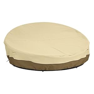 Classic Accessories Veranda Water-Resistant 90 Inch Round Patio Daybed Cover, Patio Furniture Covers, Pebble/Bark/Earth