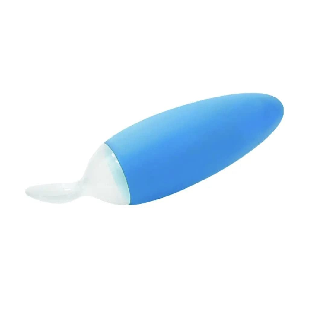 BoonBoon Squirt Silicone Baby Food Dispensing Spoon, Blue, Blue