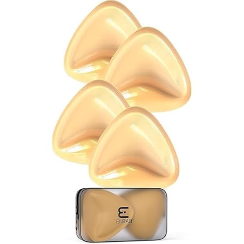 ENBAB Sticky Push Up Bra Inserts 2 Pairs-Double Sided Sticky Waterproof Bra Pads for Swimsuit, Sports Bra & Wedding Dress Beige
