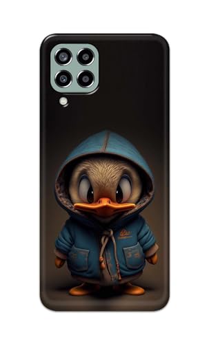 Image of PRINTFIDAA Printed Hard Back Cover Case for Samsung Galaxy M33 5G Back Cover (Animated Duck) -112