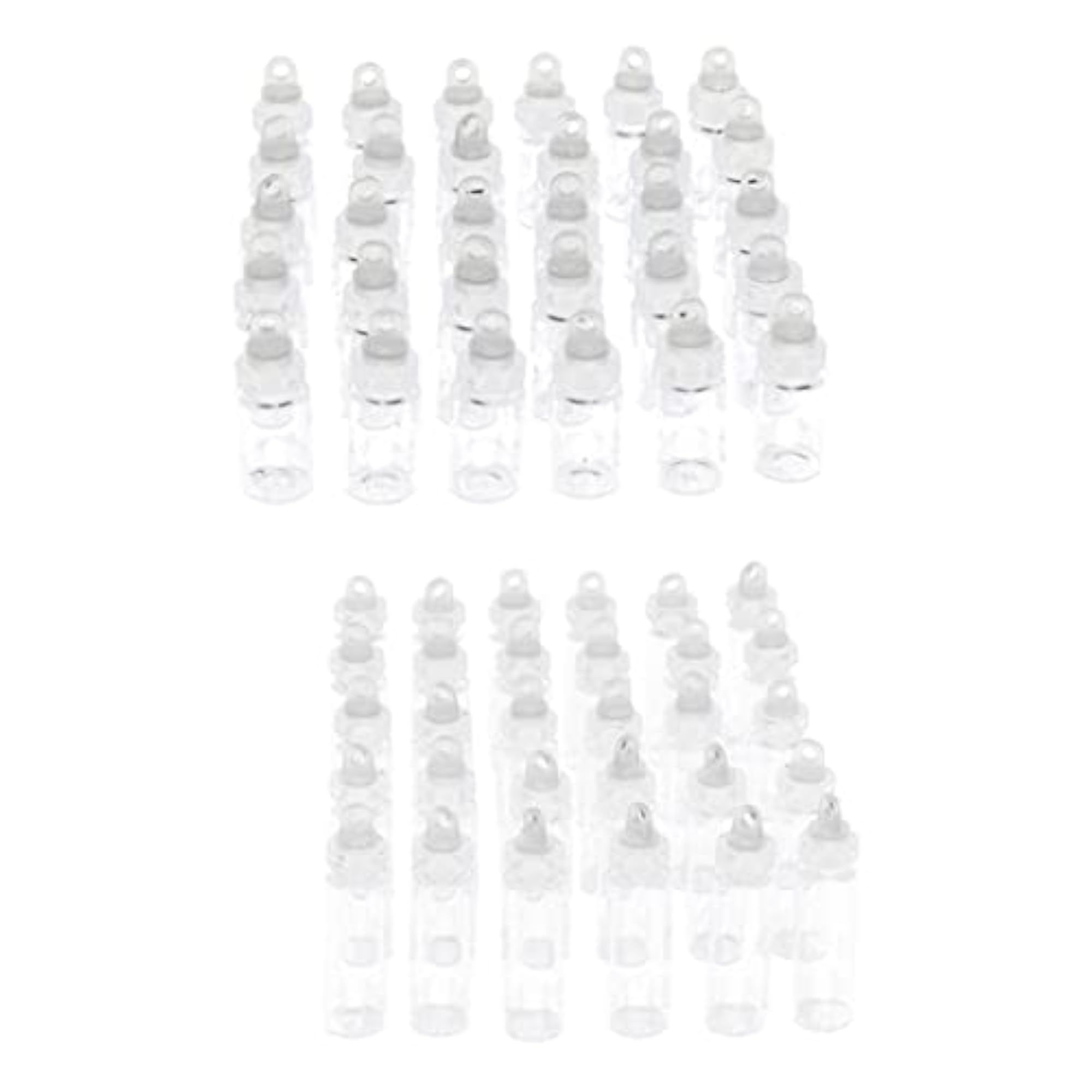 60 Pieces Mini Clear Glass Jars Vials