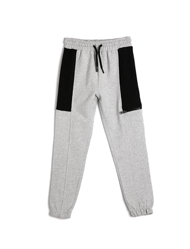 Pantalones de chándal para niños estilo jogger con bolsillos y felpa interior