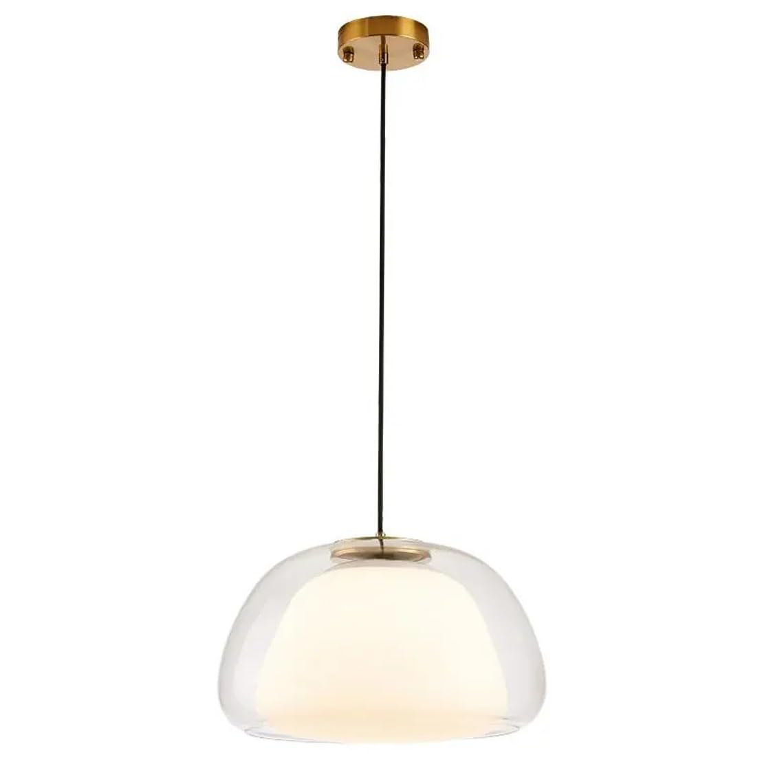 Suspension luminaire verre dépoli 39 cm pour chambre et salle à manger