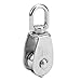 Vomeko M15 Single Pulley Block,Stainless Steel Pulley Loading 77Ibs 10pcs Wire Rope Pulley Set Lifting Single Pulley for Crane Lifting and Industrial Use
