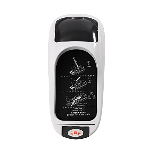 Automatic Shoe Cover Dispenser Machine with Shoe Film Portable Shoe Covers Disposable Dispenser Shoe Film Wrapping Machine for Home Shop Office Lab (White, 1 Roll Shoe Film)