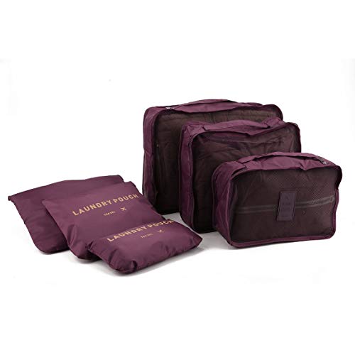 6 unids/set cuadrado viaje equipaje almacenamiento bolsas organizador bolsa caso Cover