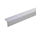Produktbild acerto 51112 Aluminium Treppenwinkel-Profil - 135cm, 32x30mm, silber * Rutschhemmend * Robust * Leichte Montage | Treppenkanten-Profil, Treppenstufen-Profil aus Alu | Selbstklebendes TreppenProfil