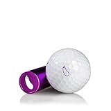 Pins & Aces - Golf Ball Stamp - Reusable Ink Stamp for Golf Ball - Premium Machine Billet Aluminum Case - Long Lasting Ink Lets You Customize Your Game (Eggplant)