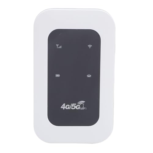 Ejoyous Router WLAN Móvil 4G 5G, WLAN Portátil para Viajes sin Contrato, Punto de Acceso Wi Fi con Ranura para Tarjeta SIM, Conexión de 10 Dispositivos Simultáneamente hasta 300Mbps