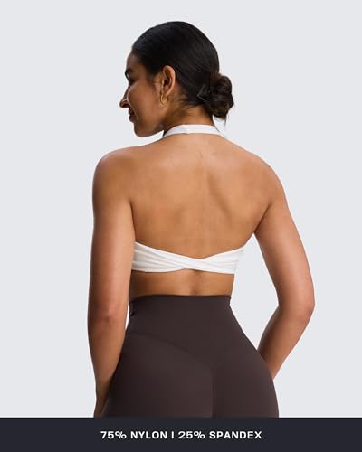 Image of Aoxjox Women's Workout Halter Sport Bras Fitness Rosie Bra Yoga Crop Tank