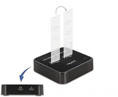 Dockstation DELOCK 64178 M.2 Negro duplicador SSD externo USB C para copia de seguridad