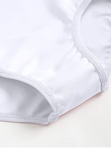 Stelle Girls Bow Back Short Sleeve Leotard For Dance, Gymnastics And Ballet (1-White, 4T) #TOP5