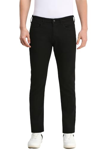 Image of Allen Solly Men Black Slim Fit Dark Wash Jeans