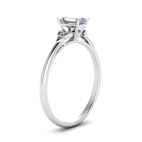 Bague solitaire celtique émeraude ajustable pour doigts sensibles - 3