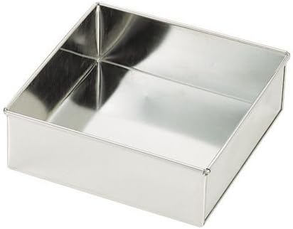 Tanaka Shoki WDK08003 Tin Square Decorative Mold, Small, Aluminum, Japan