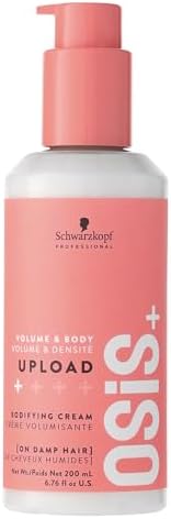 Schwarzkopf OSiS+ Volume Cream | Hair & Root Lifting | Volume & Body for Fuller Hair | Light Hold | Heat Protection up to 250°C/450°F | For all Hair Types, 200 mL