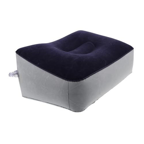VANZACK Inflatable Foot Rest Cushion for Airplane Travel Home Use Compact Quick Inflate Slip Design Leg Support for Planes Trains and Couch Relaxation