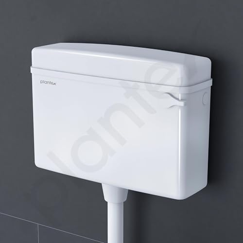 Image of Plantex Polypropylene Toilet Flush Tank /Flush Tank for Toilet with 10 LTR Water Capacity /Side Lever Cistern for Bathroom - Pack of 1 (White)