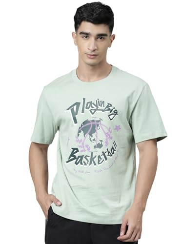 Image of XTEP Men's Basketball T-Shirt, Classic Loose-Fit Gym Tee in Premium Cotton with Basketball Logo, Casual Sports T-Shirts for Men