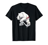 Cartoon Hockey Bear Ice Hockey Player