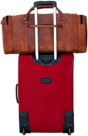 Leather Travel Duffel Bag Luggage Gym Outside Weekender Bag Overnight Duffel 7 Leather Travel Duffel Bag Luggage Gym Outside Weekender Bag Overnight Duffel