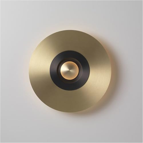 Aplique de Pared, lámpara LED de Noche, para Sala de Estar, Dormitorio, Escalera, Pasillo, Redondo, de Hierro, Decorativo, Luces Interiores (tamaño: A, Color: luz cálida)