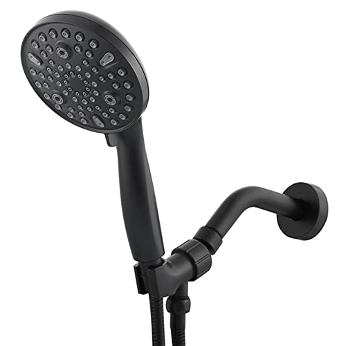 Ensemble de pomme de douche en ABS avec flexible et support orientable pour jet haute pression puissant