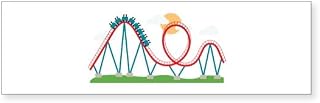 CafePress Roller Coaster 10"x3" Rectangle Vinyl Bumper Sticker Car Decal