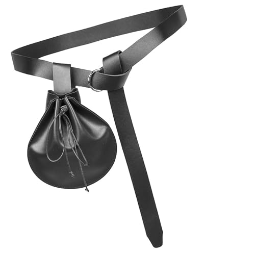 PLCPDM Pu Leather O Anillos Cinturón Y Bolsillo De Cordón Para Eventos Temáticos Históricos Y Accesorios Para Fiestas Cosplay Cinturón Sintético Renacentista