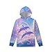 Zengppxfd Rainbow Dolphin Girls Sweatshirt Clothes Size 6-7 Cute Graphic Hoodies for Teens Back to School Kids Long Sleeve Comfy Pullover Tops 2025 Fall Fashion Outfits